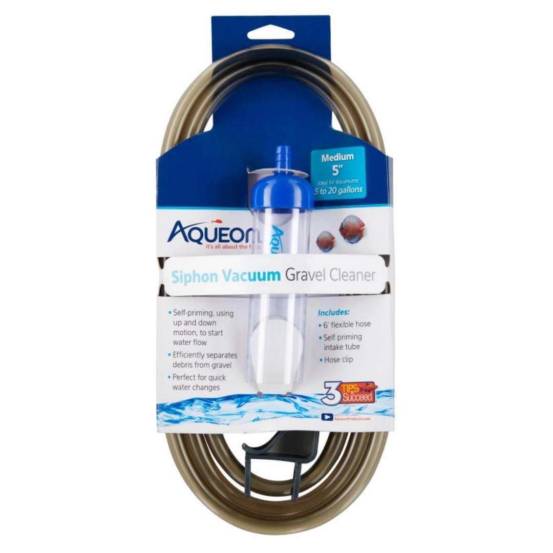 Aqueon Aquarium Siphon Vacuum Gravel Cleaner No Bulb 1ea/Medium 5 in