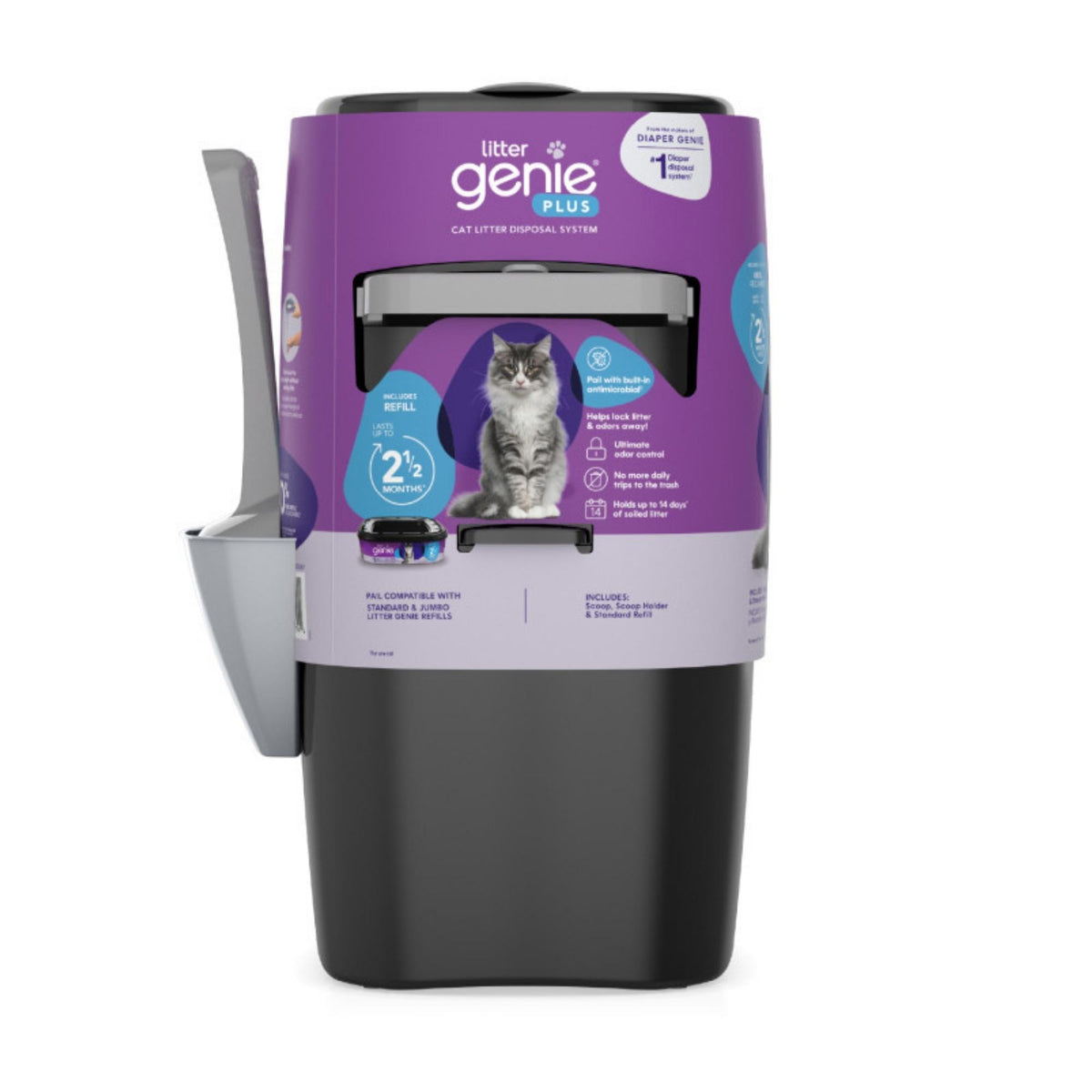 Litter Genie Plus Cat Litter Disposable System Black 1ea/Plus PDS Pet
