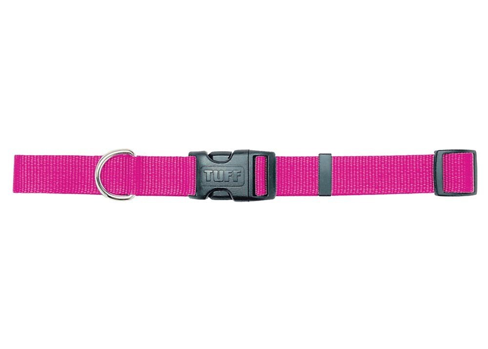 Coastal Adjustable Nylon Dog Collar with Plastic Buckle Pink Flamingo