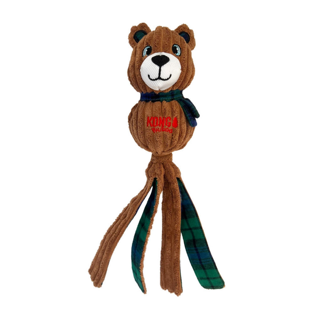 KONG Holiday Wubba Corduroy Bear Dog Toy 1ea/LG Default Title