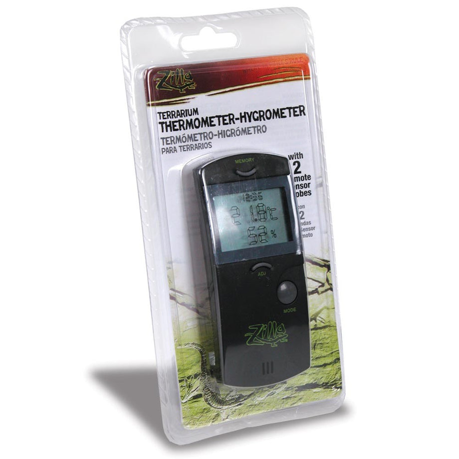 Zoo Med Creatures Dual Thermometer & Humidity Gauge Glow in the